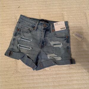 Aeropostale Blue Jean Shorts Distressed Cut-Off